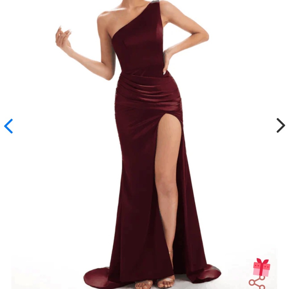NWT Emerald One Shoulder Satin Gown - Prom, Bridesmaid, Gala Events!